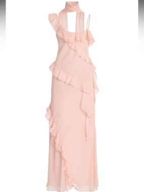 off shoulder dress midi Margaux off-shoulder ruffled midi dress, L / Pink
